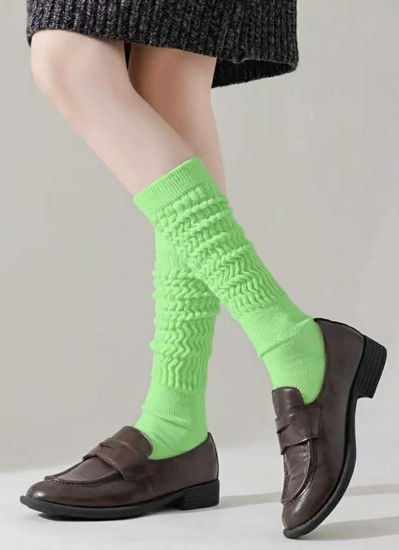 JORMATT Women Slouch Socks Thick Boot Socks Soft Extra Long Knee High Scrunch Socks Size 5-10 - Image 2